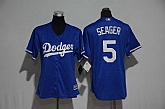Women Los Angeles Dodgers #5 Corey Seager Blue New Cool Base Stitched Jersey,baseball caps,new era cap wholesale,wholesale hats